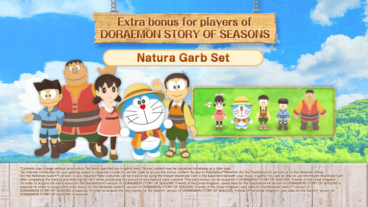 DORAEMON STORY OF SEASONS: Friends of the Great Kingdom - Extra Bonus